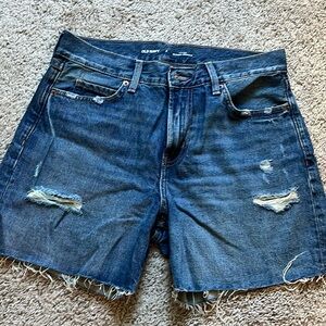 Old Navy High Rise Slouchy Straight Jean Shorts
